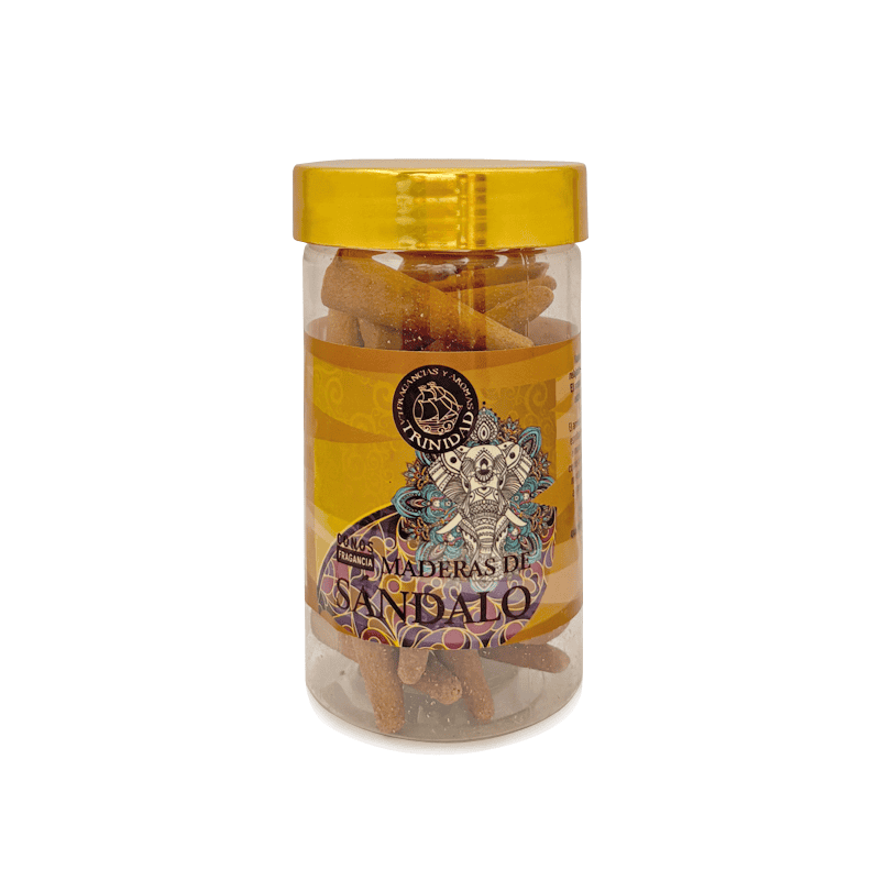 Conos de Madera de Sandalo  Frasco X 25 unid